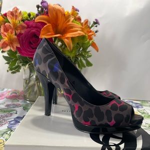 Nine West Multi Color Peep-toe Heels